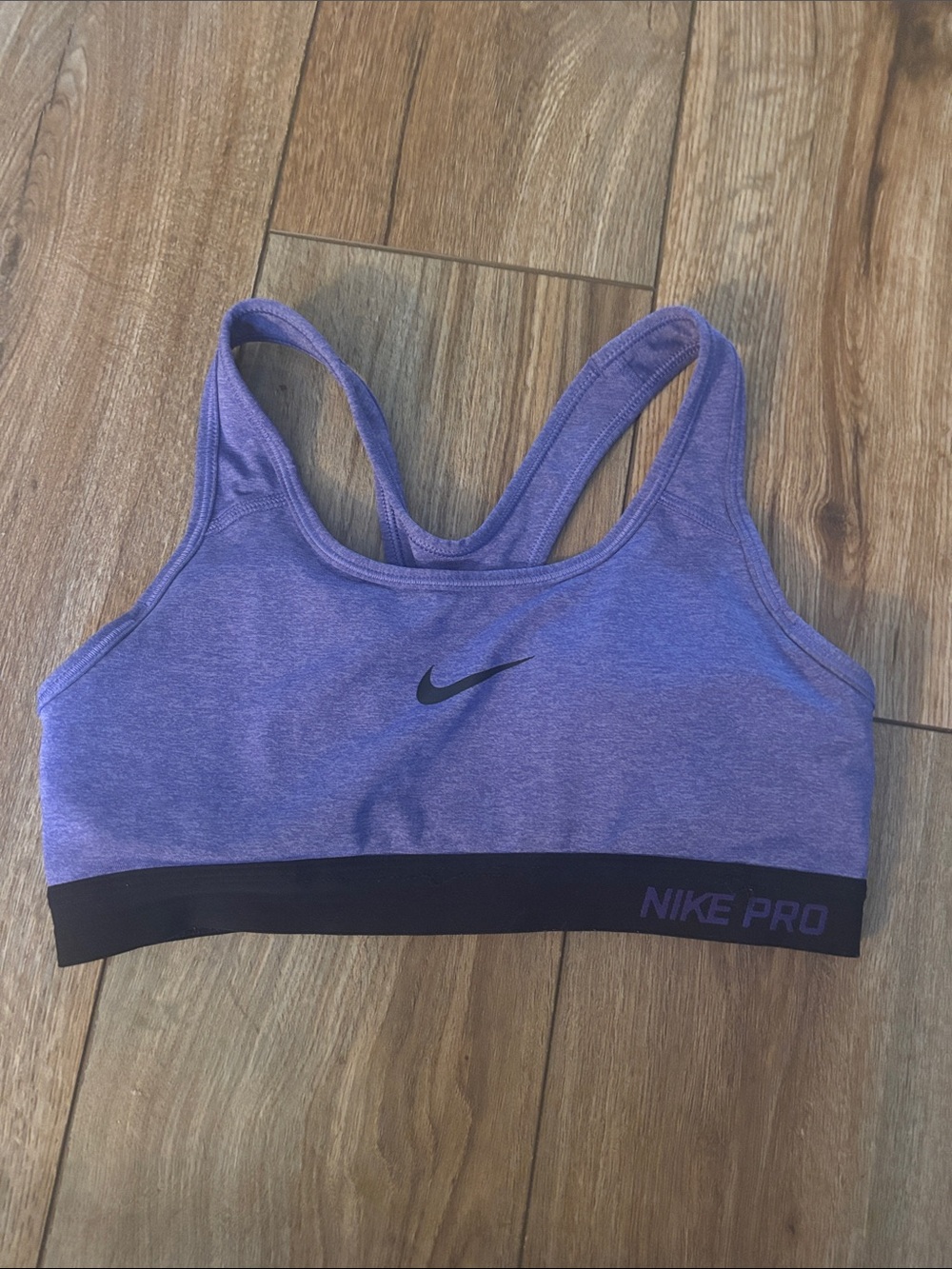 Nike Pro Dri-FIT Racerback Sports Bra Purple & Black - Gently Used